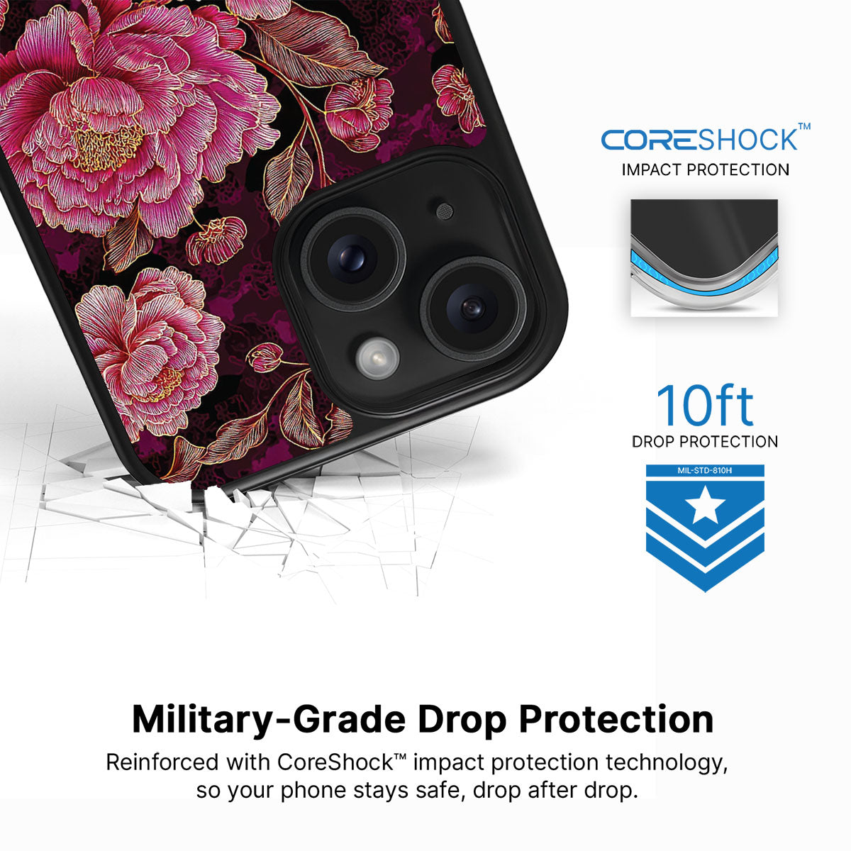 Floral Opulence - iPhone 14 Plus Case #case type_core (magsafe), #case type_core (non magsafe)