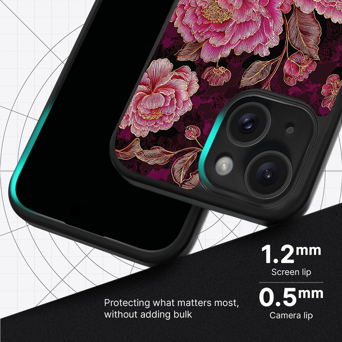Floral Opulence - iPhone 14 Plus Case #case type_core (magsafe), #case type_core (non magsafe)