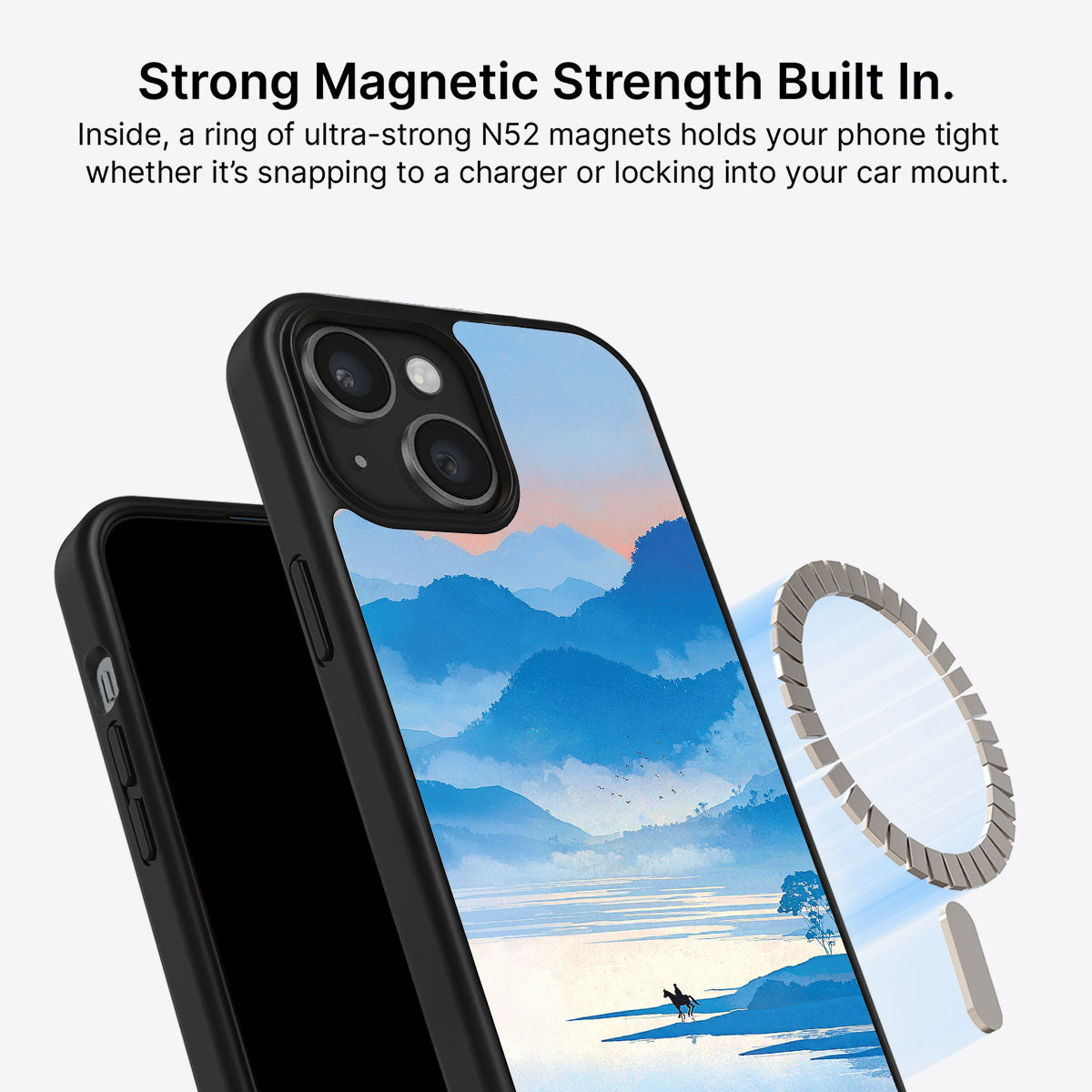 iPhone 14 Plus MagSafe case – Globe Trotter design