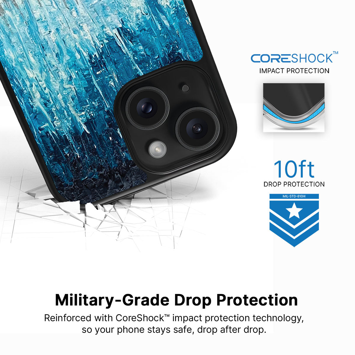 Impasto Tides - iPhone 14 Plus Case #case type_core (magsafe), #case type_core (non magsafe)