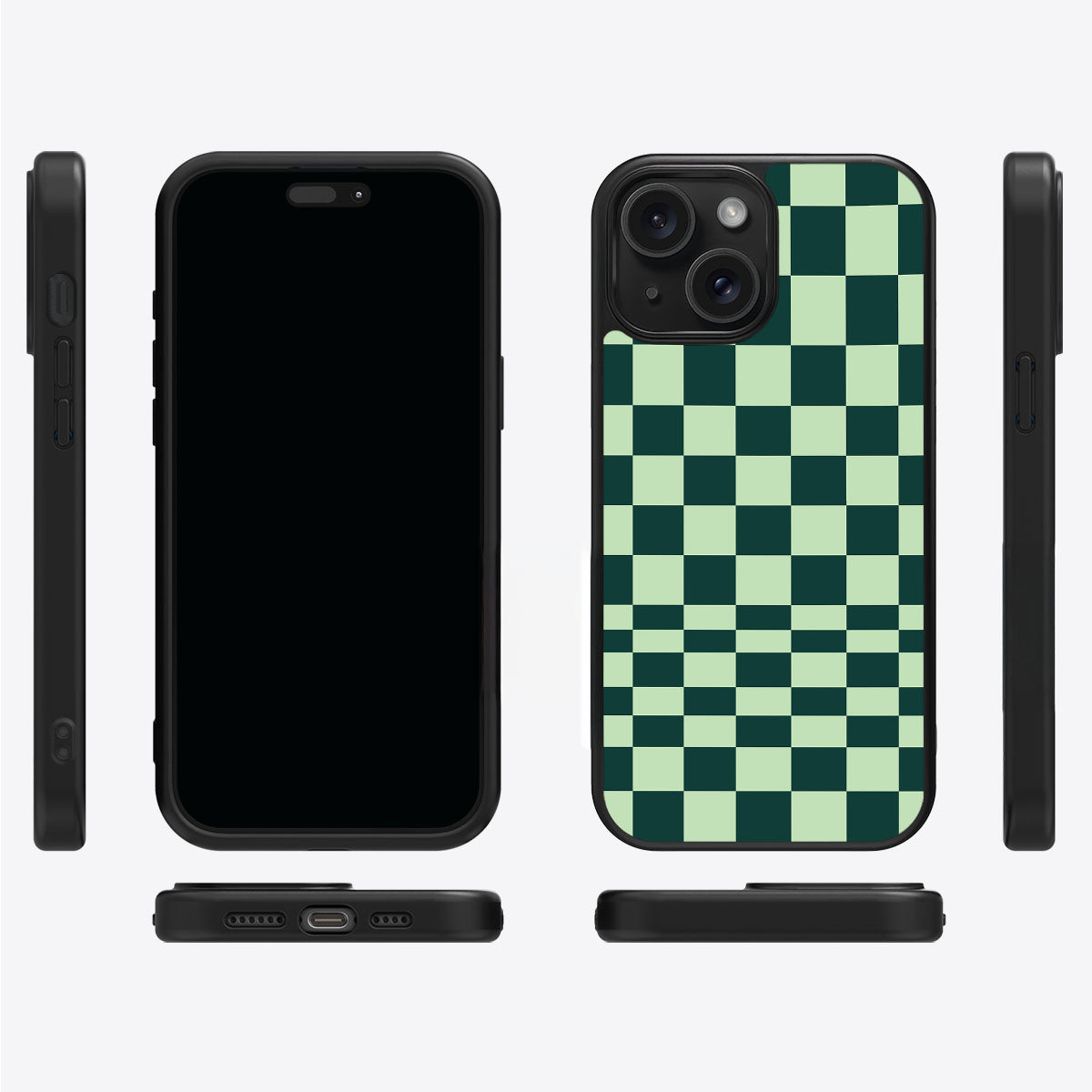 Mint Matrix iPhone 14 Plus case cover – multi-angle view