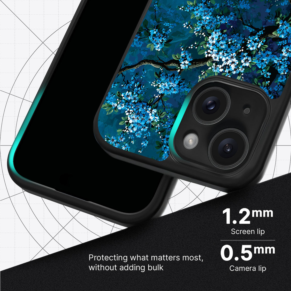 Moonlit Petals - iPhone 14 Plus Case #case type_core (magsafe), #case type_core (non magsafe)