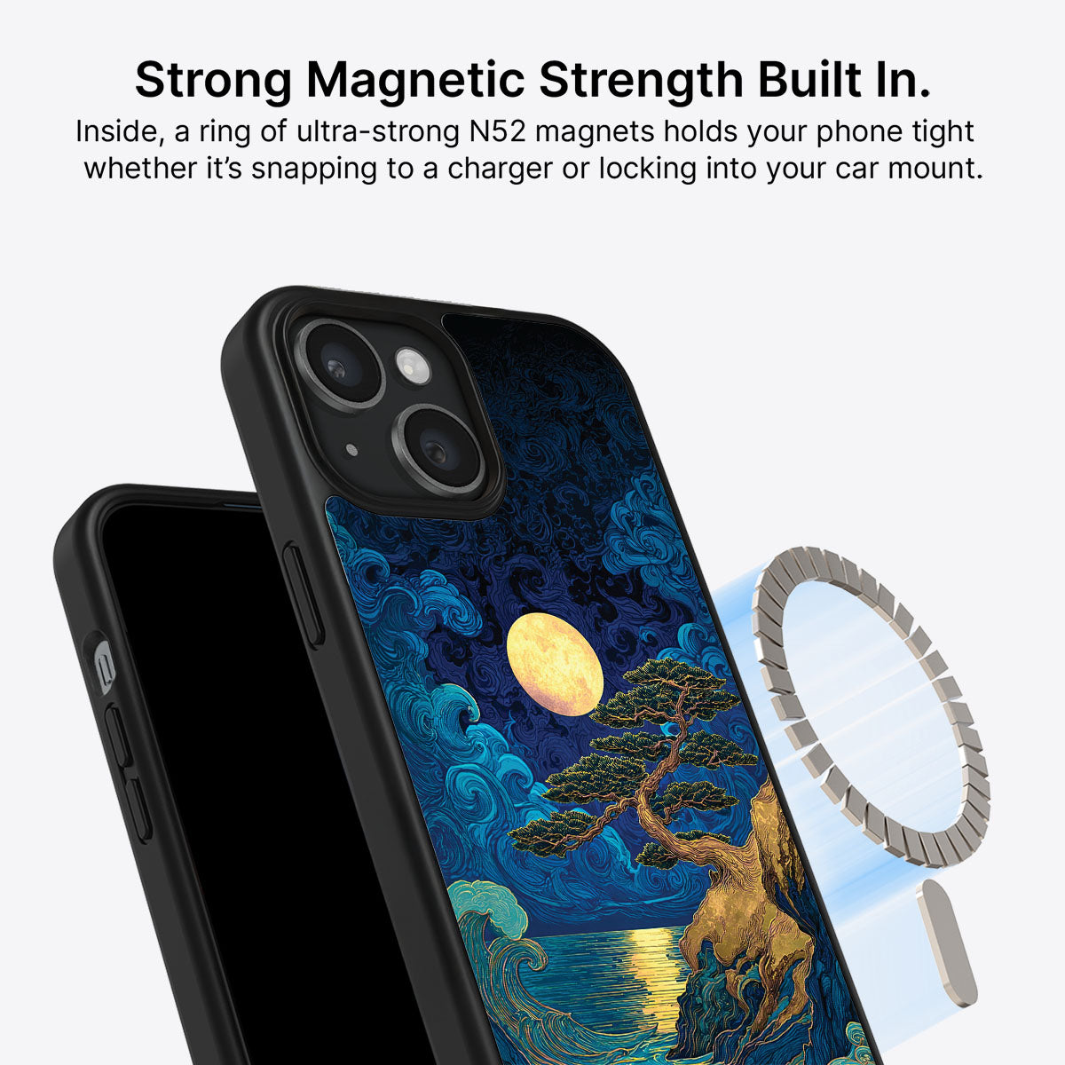 iPhone 14 Plus MagSafe case – Moonlit Tide design