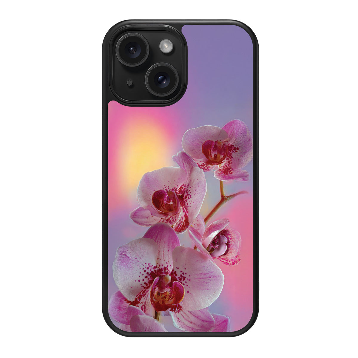 Orchid Dream design back view – iPhone 14 Plus case
