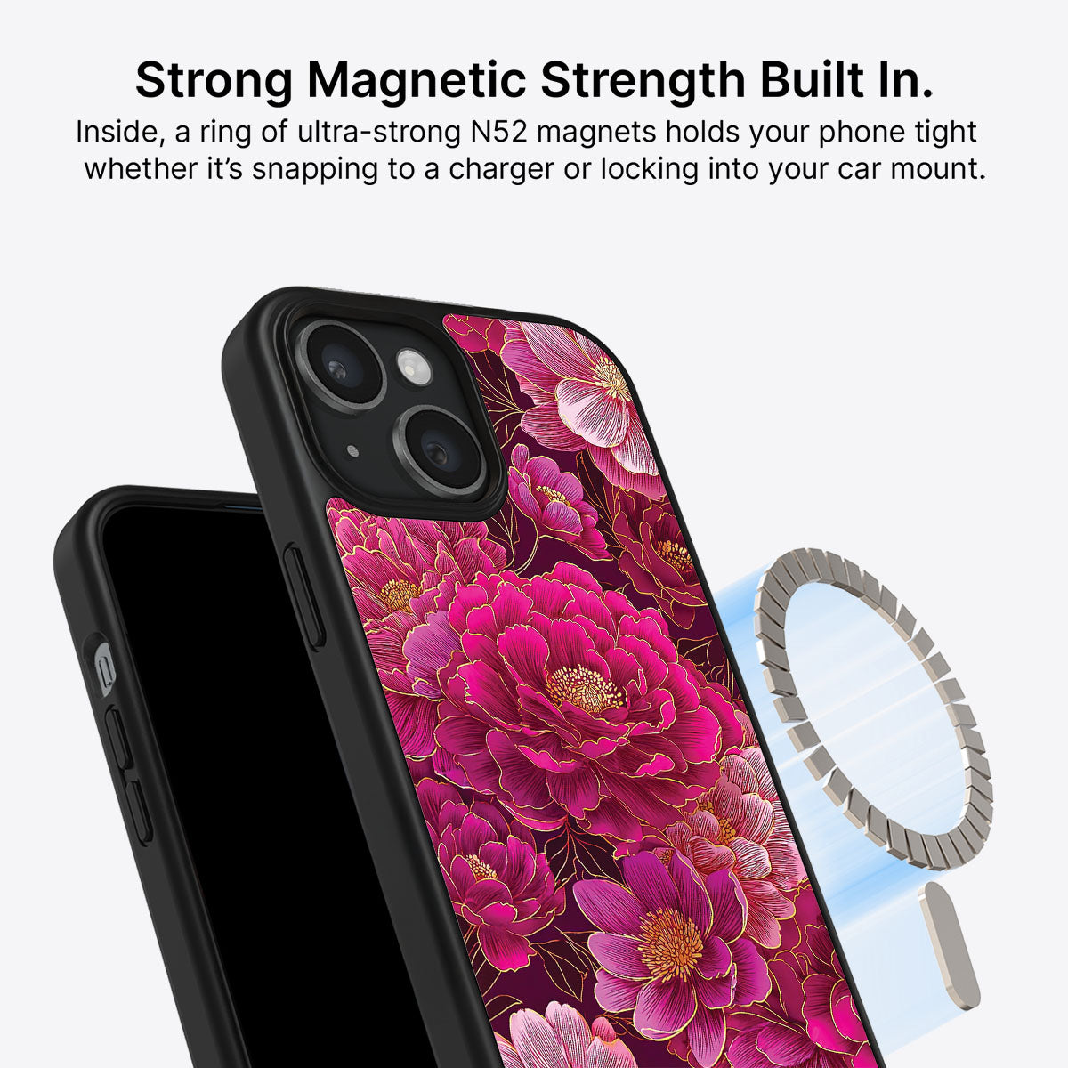 iPhone 14 Plus MagSafe case – Pink Reverie design