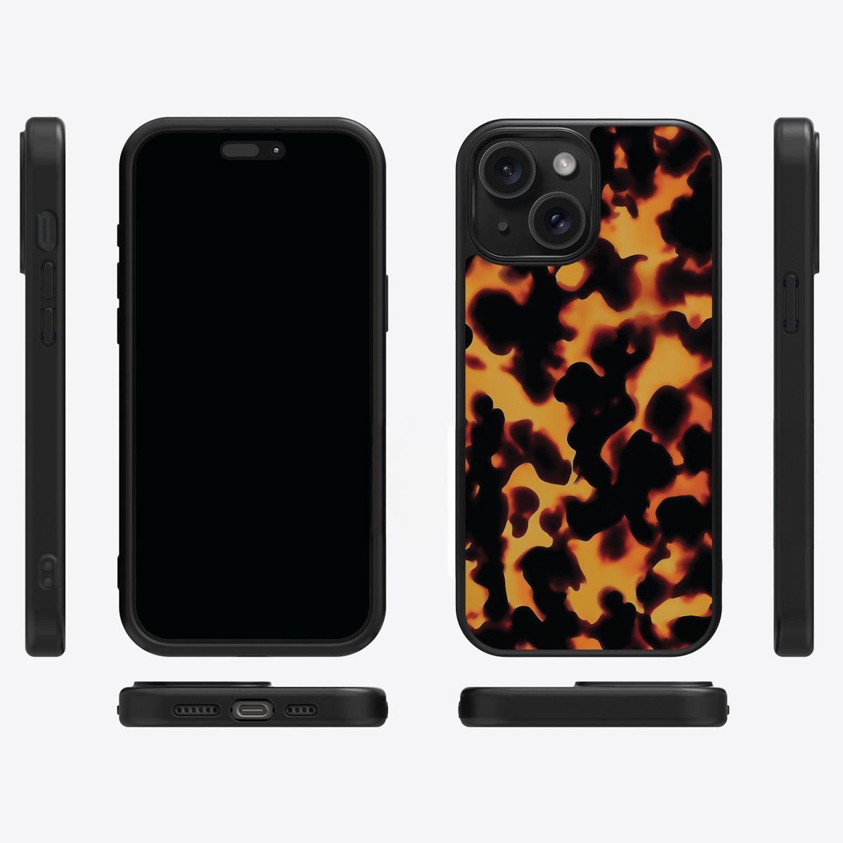 Animal Print Designer iPhone 14 Plus Case – Tortoise Shell | MagSafe