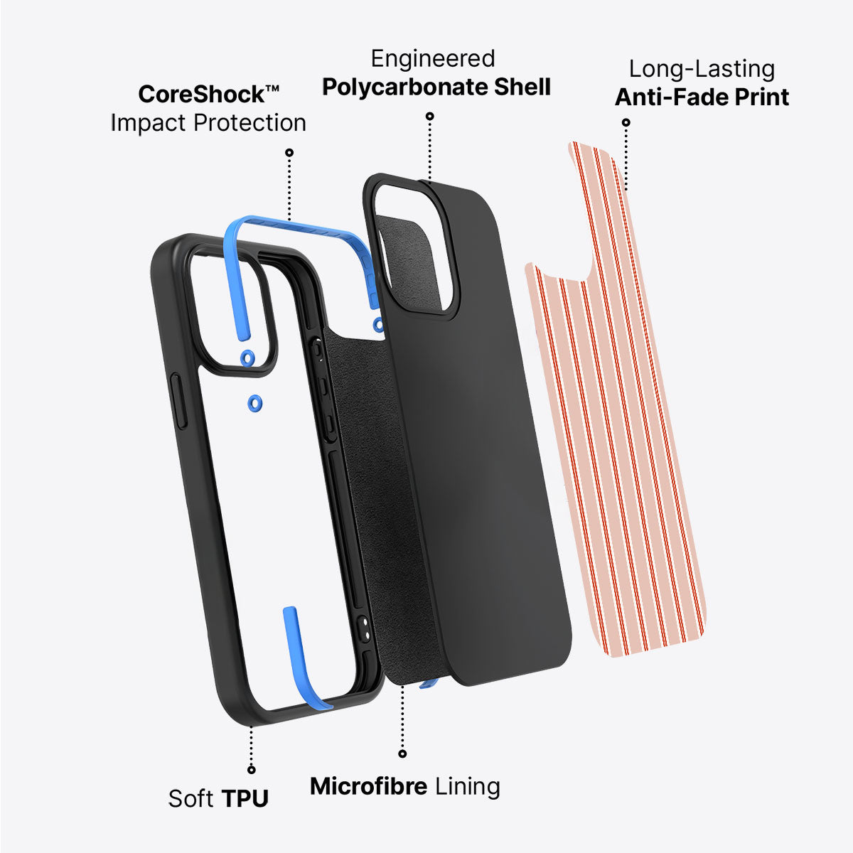 Vermillion Streak - iPhone 14 Plus Case #case type_core (non magsafe)