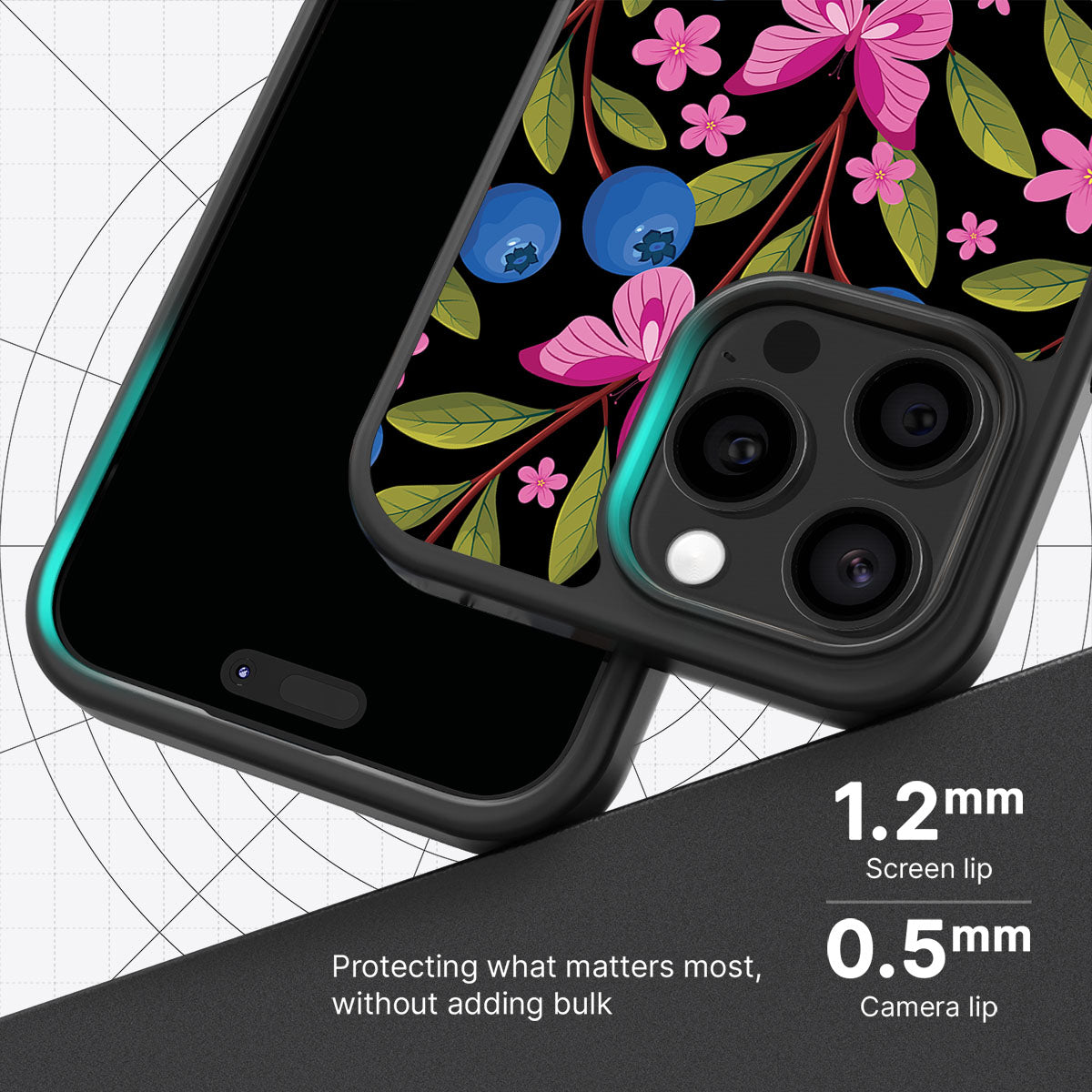 Blueberry Butterflies - iPhone 14 Pro Case #case type_core (magsafe), #case type_core (non magsafe)