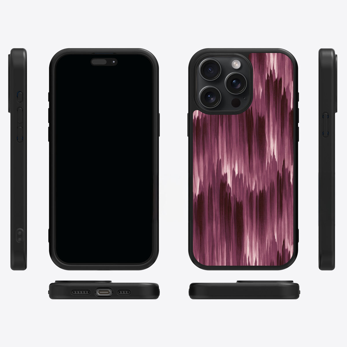Ikat Haze iPhone 14 Pro case cover – multi-angle view