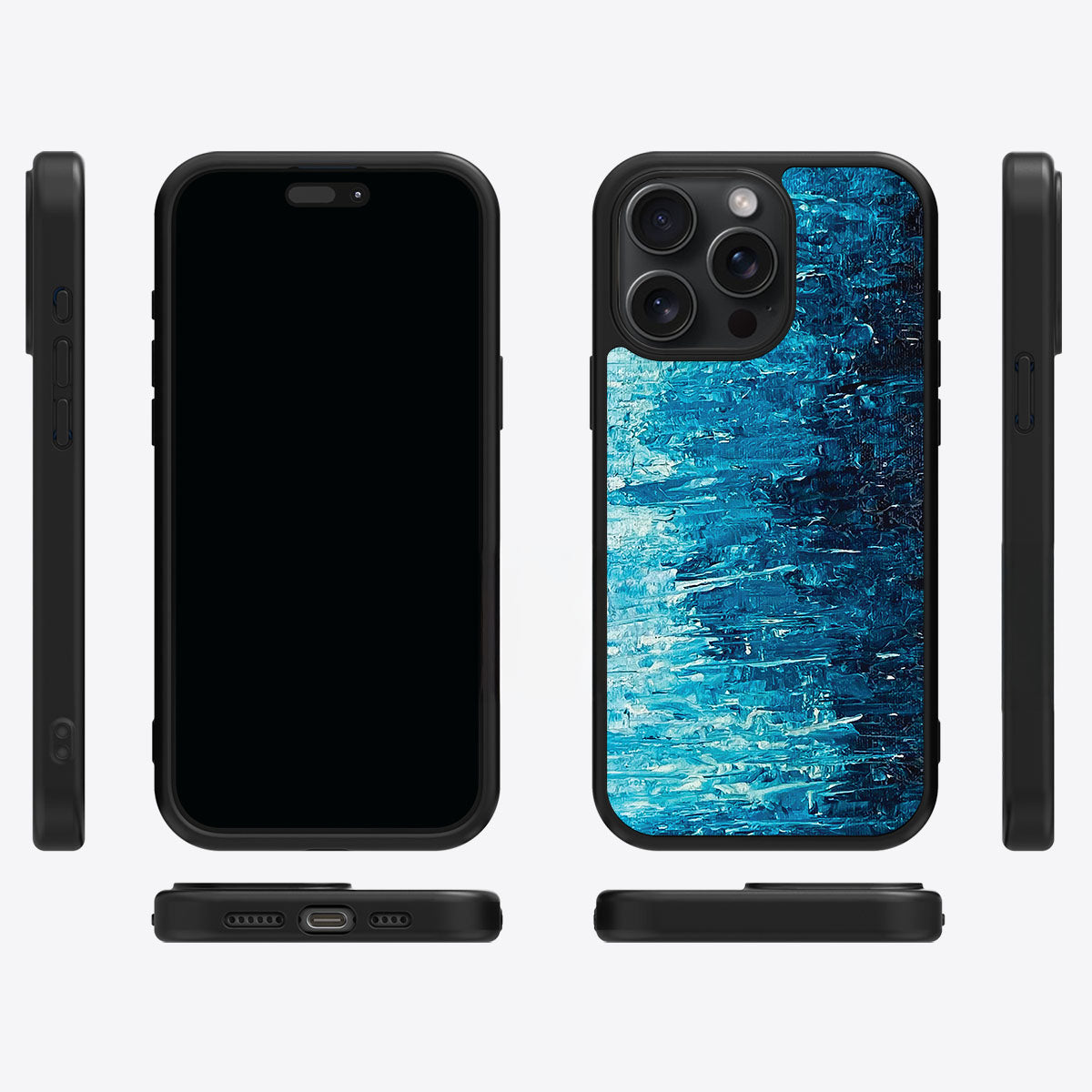 Indigo Impasto - iPhone 14 Pro Case #case type_core (magsafe), #case type_core (non magsafe)