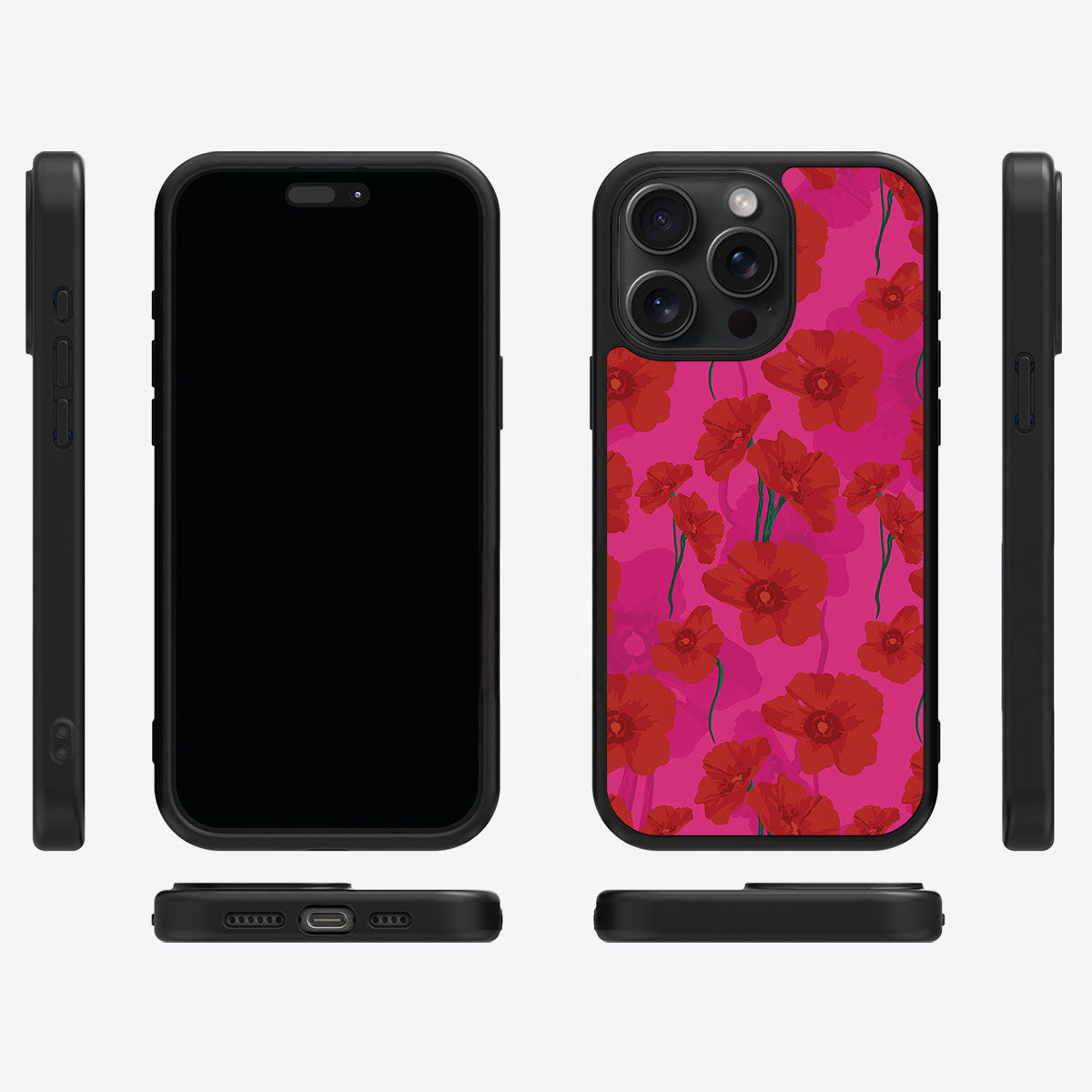 Pink Poppies - iPhone 14 Pro Case #case type_core (magsafe), #case type_core (non magsafe)