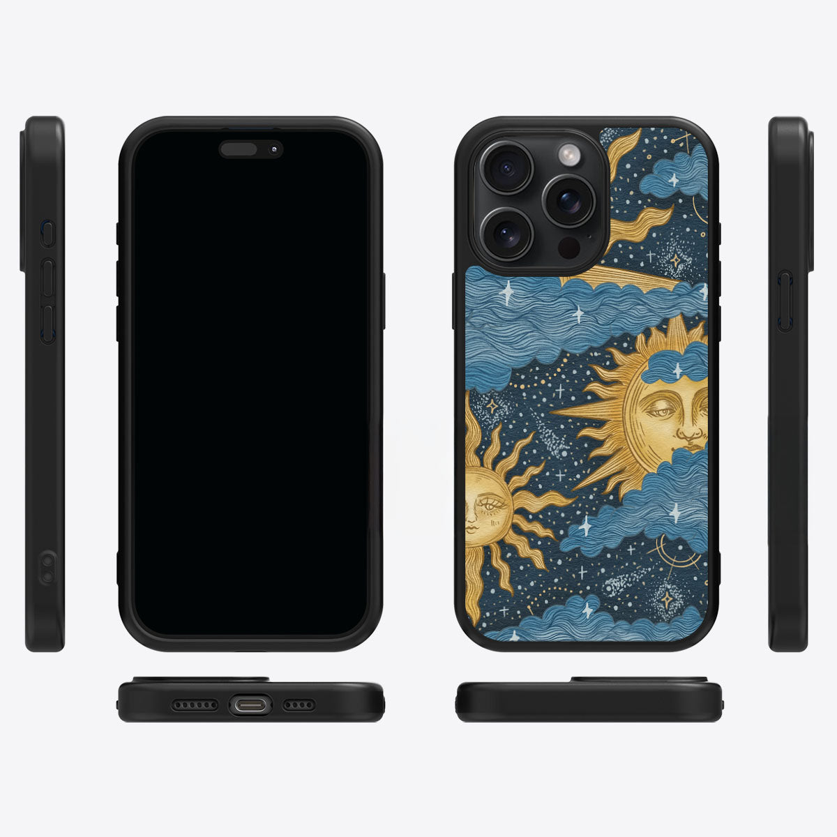 Solar Play iPhone 14 Pro case cover – multi-angle view