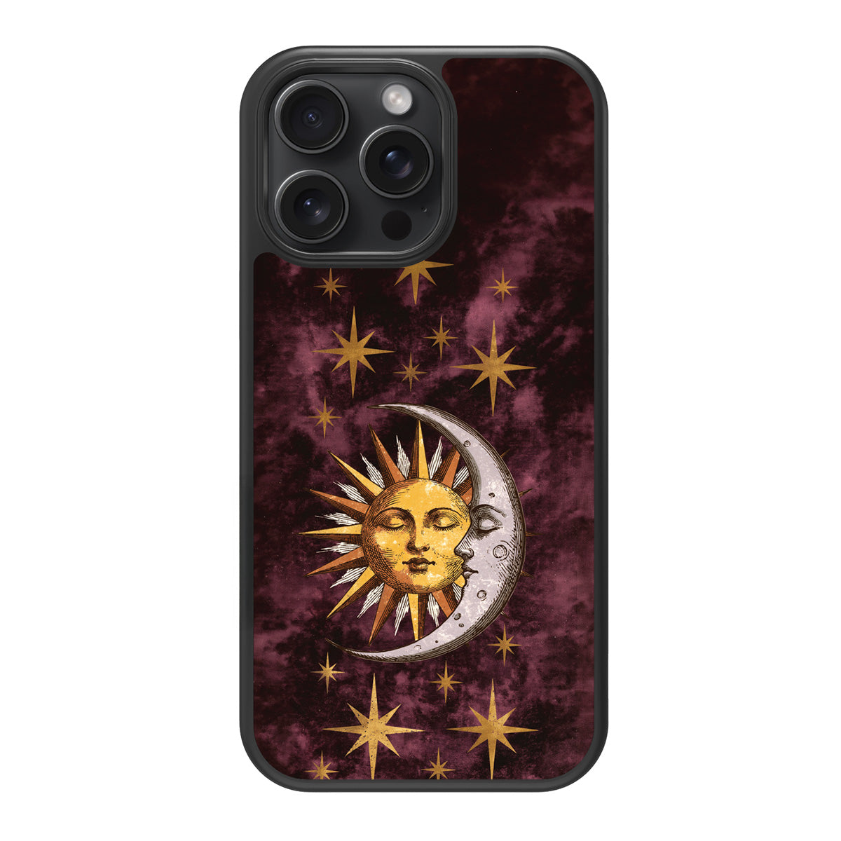 Sun and Moon design back view – iPhone 14 Pro case