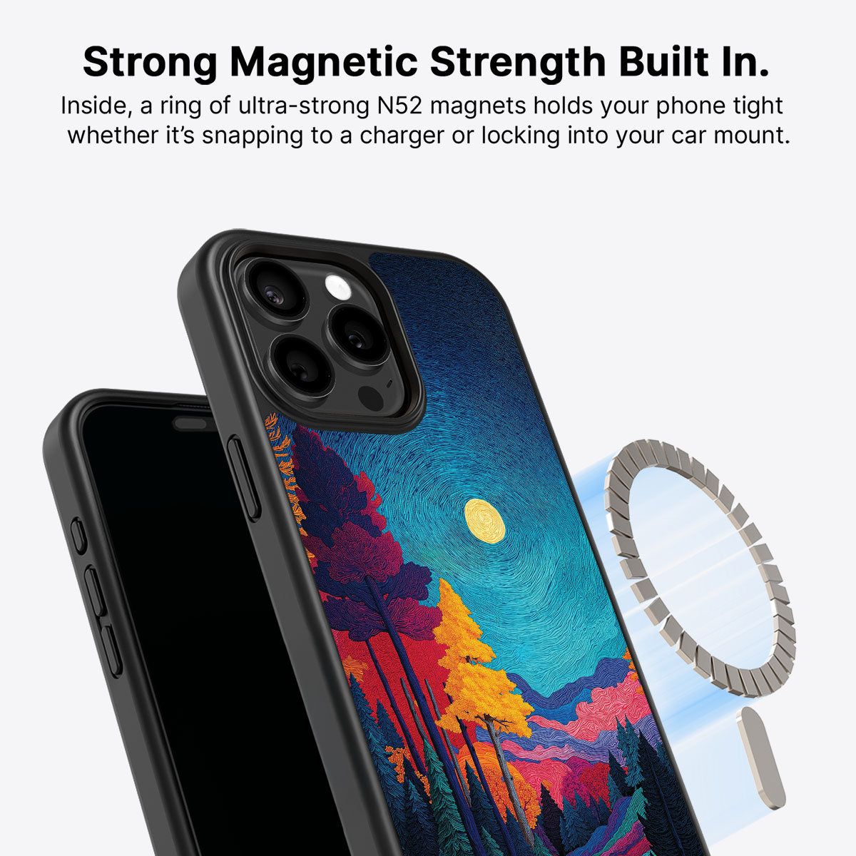 Boho Nature Designer iPhone 14 Pro Max Case – Folk Valley | MagSafe