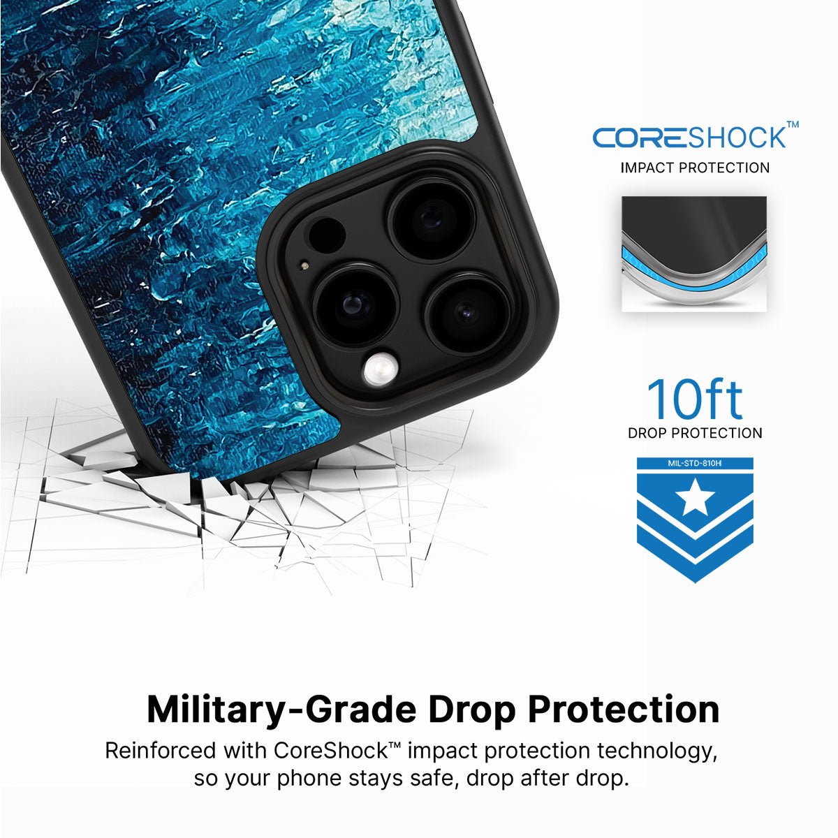 Indigo Impasto - iPhone 14 Pro Max Case #case type_core (magsafe), #case type_core (non magsafe)