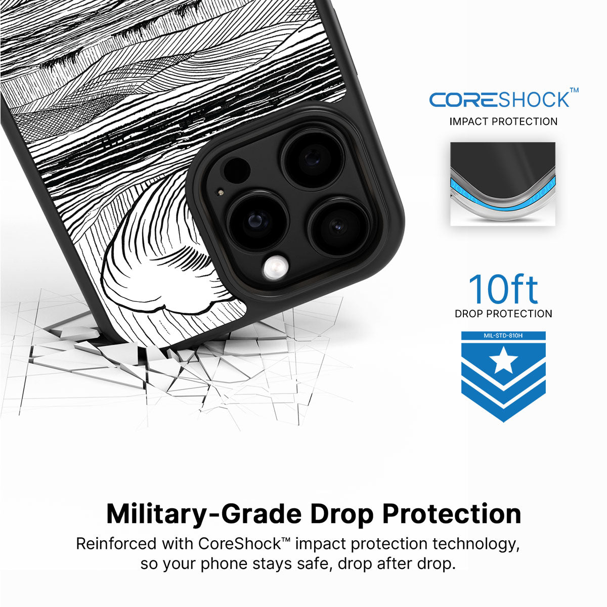 Linear Landscape - iPhone 14 Pro Max Case #case type_core (magsafe), #case type_core (non magsafe)