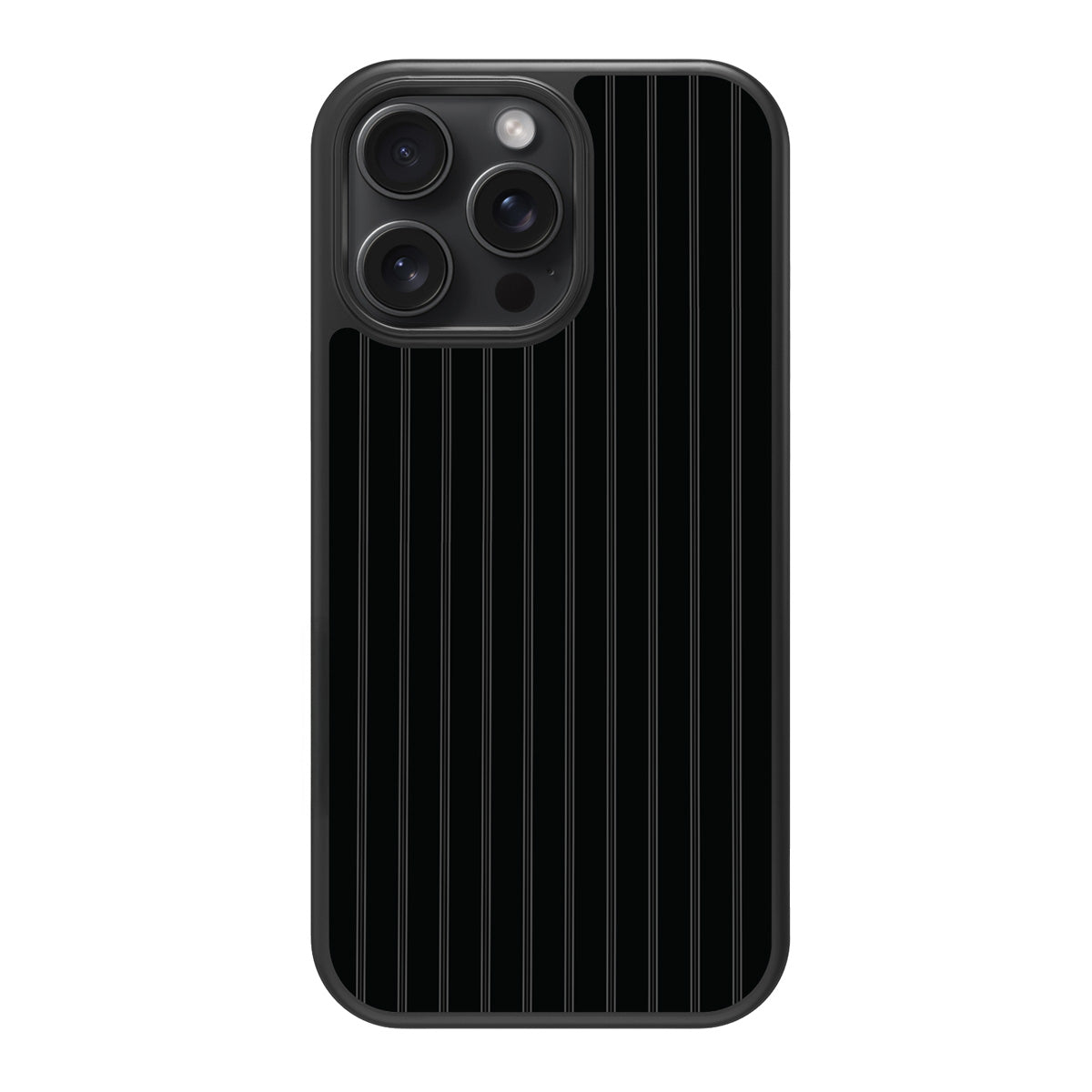 Onyx Pinstripe design back view – iPhone 14 Pro Max case