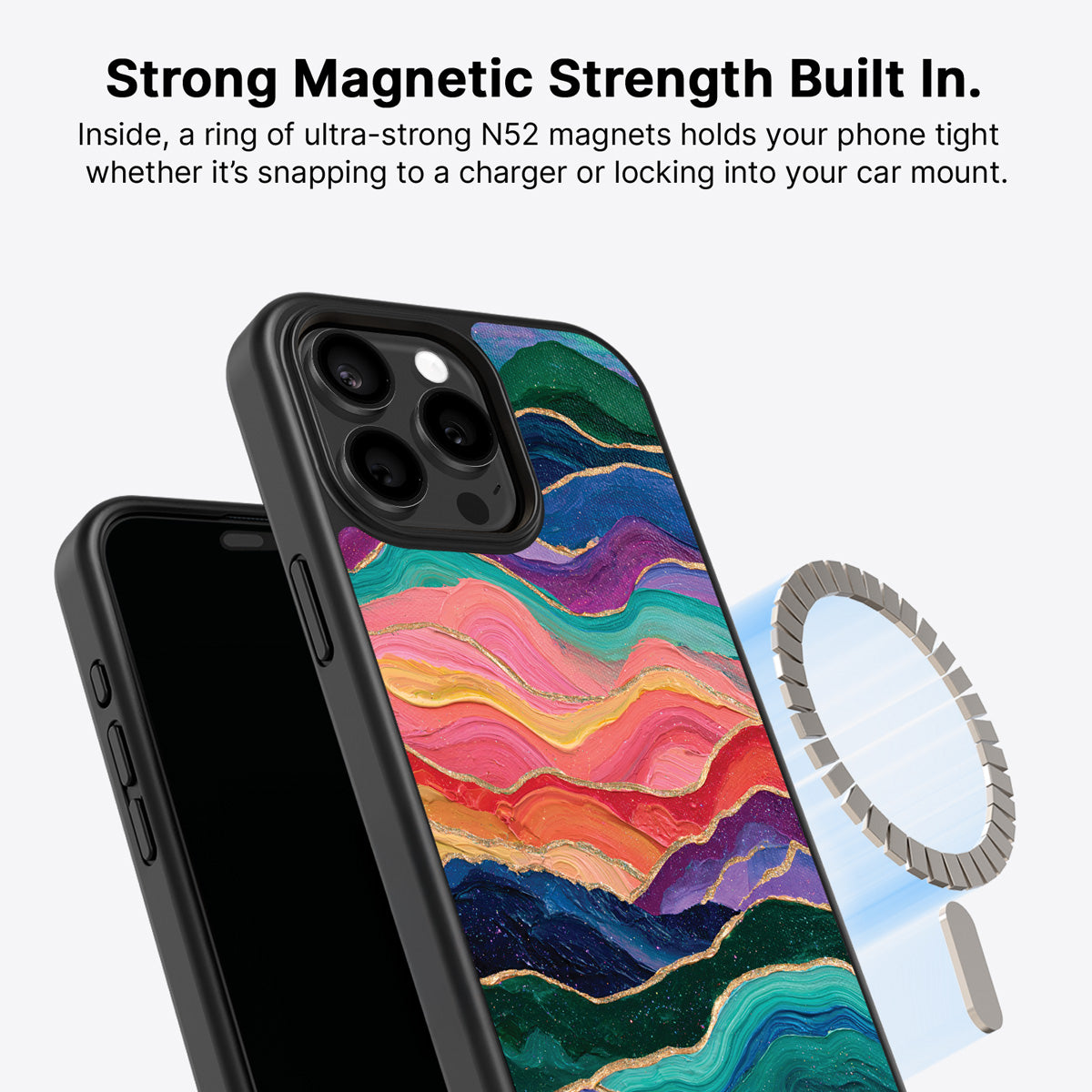 iPhone 14 Pro Max MagSafe case – Painted Peaks design