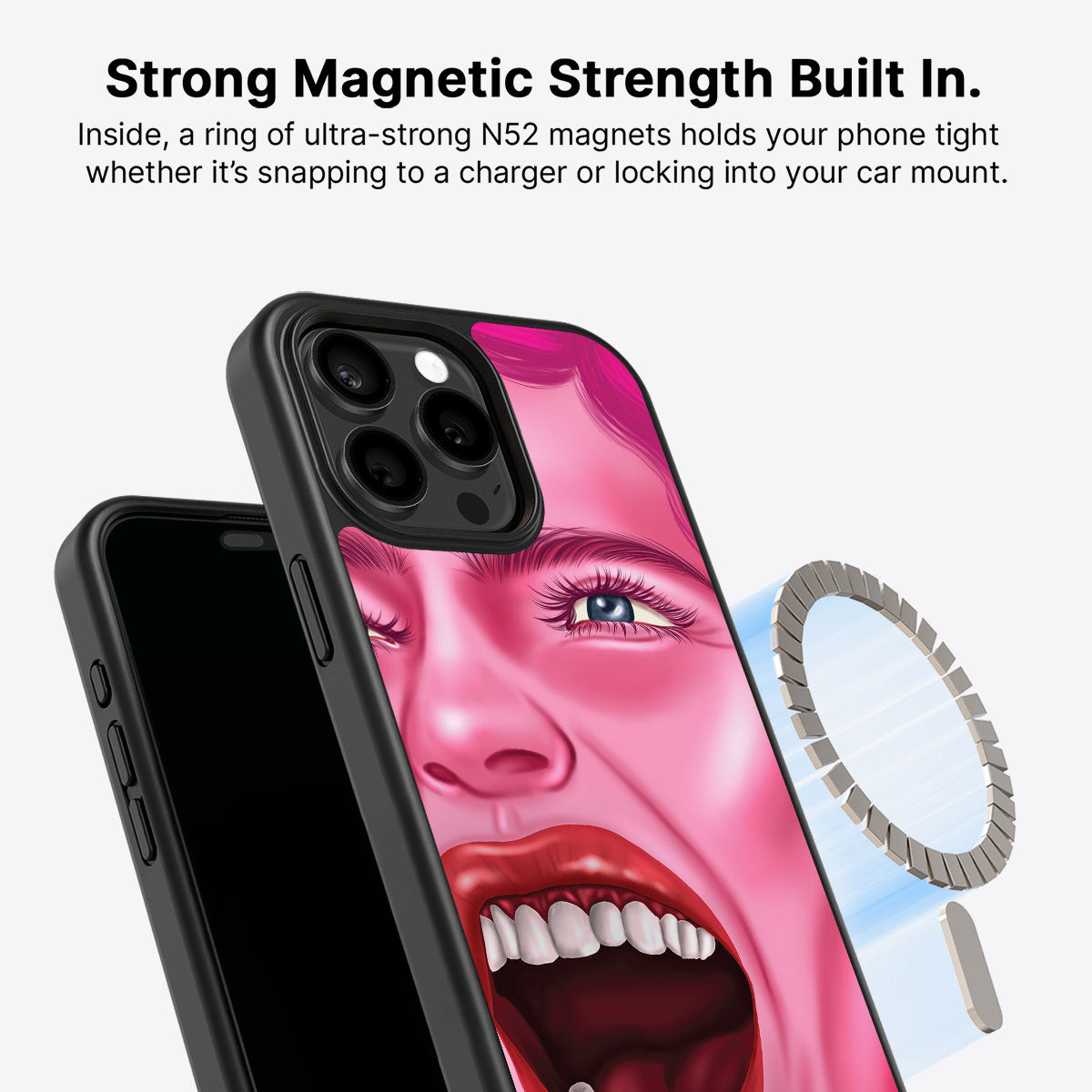 Pink Rage - iPhone 14 Pro Max Case #case type_core (magsafe)