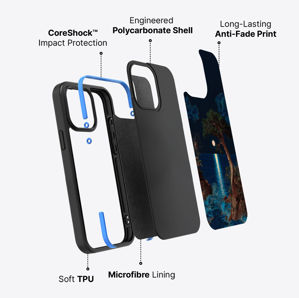 Quiet Moon - iPhone 14 Pro Max Case #case type_core (non magsafe)