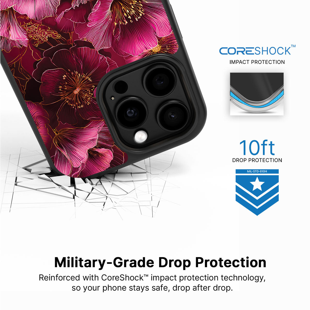 Ruby Flora - iPhone 14 Pro Max Case #case type_core (magsafe), #case type_core (non magsafe)