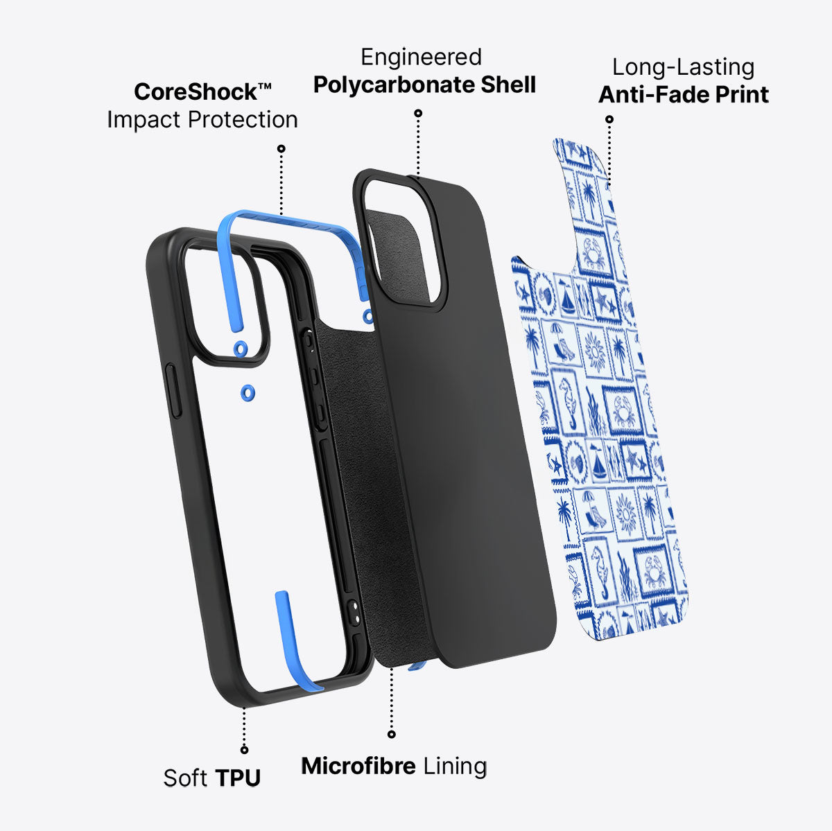 Seaside Sketches - iPhone 14 Pro Max Case #case type_core (non magsafe)