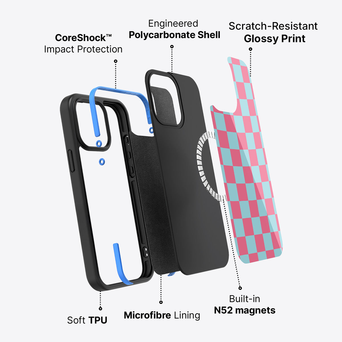 iPhone 15 Case with MagSafe – Candy Floss
