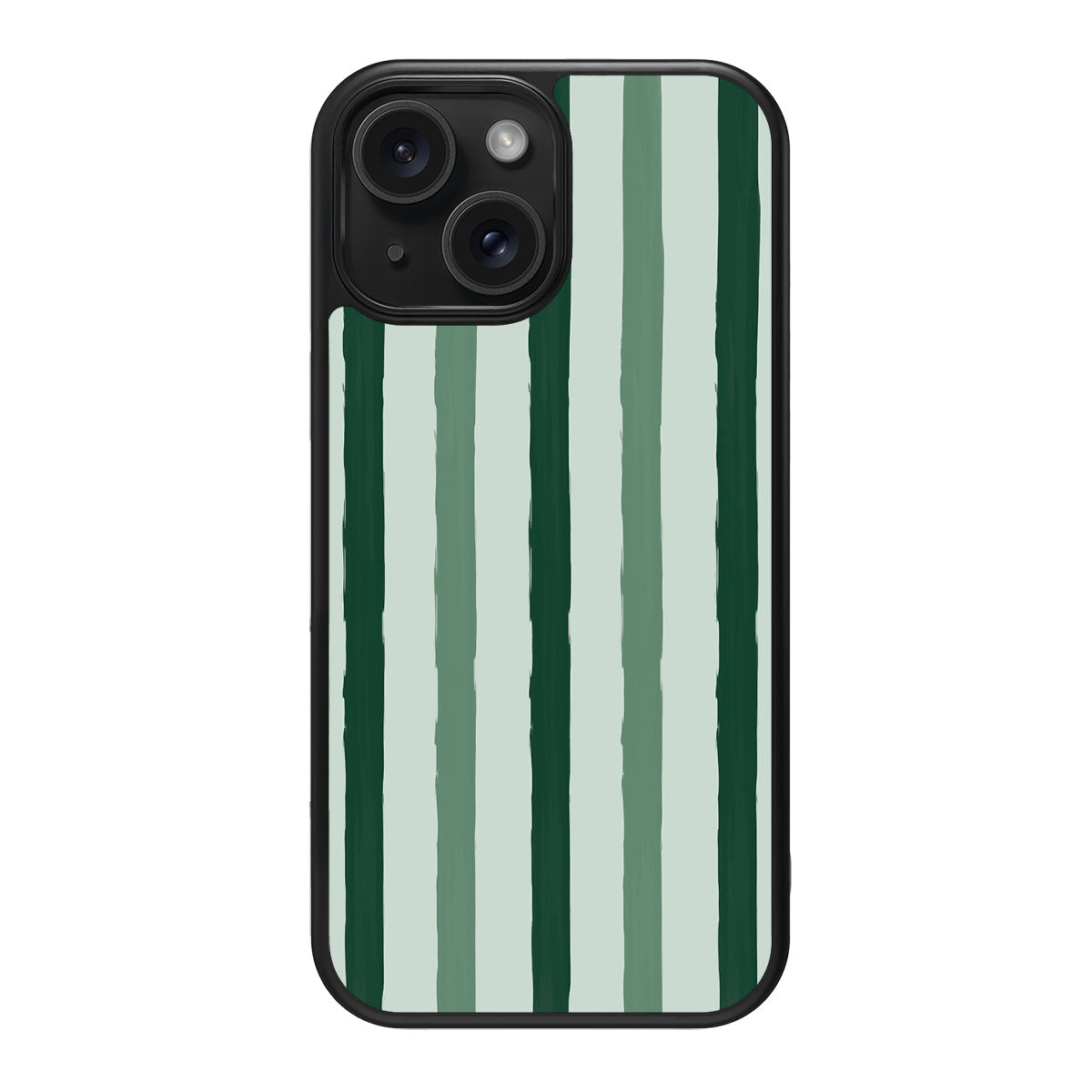 Green Watercolor Stripes - iPhone 15 Case #case type_core (magsafe), #case type_core (non magsafe)
