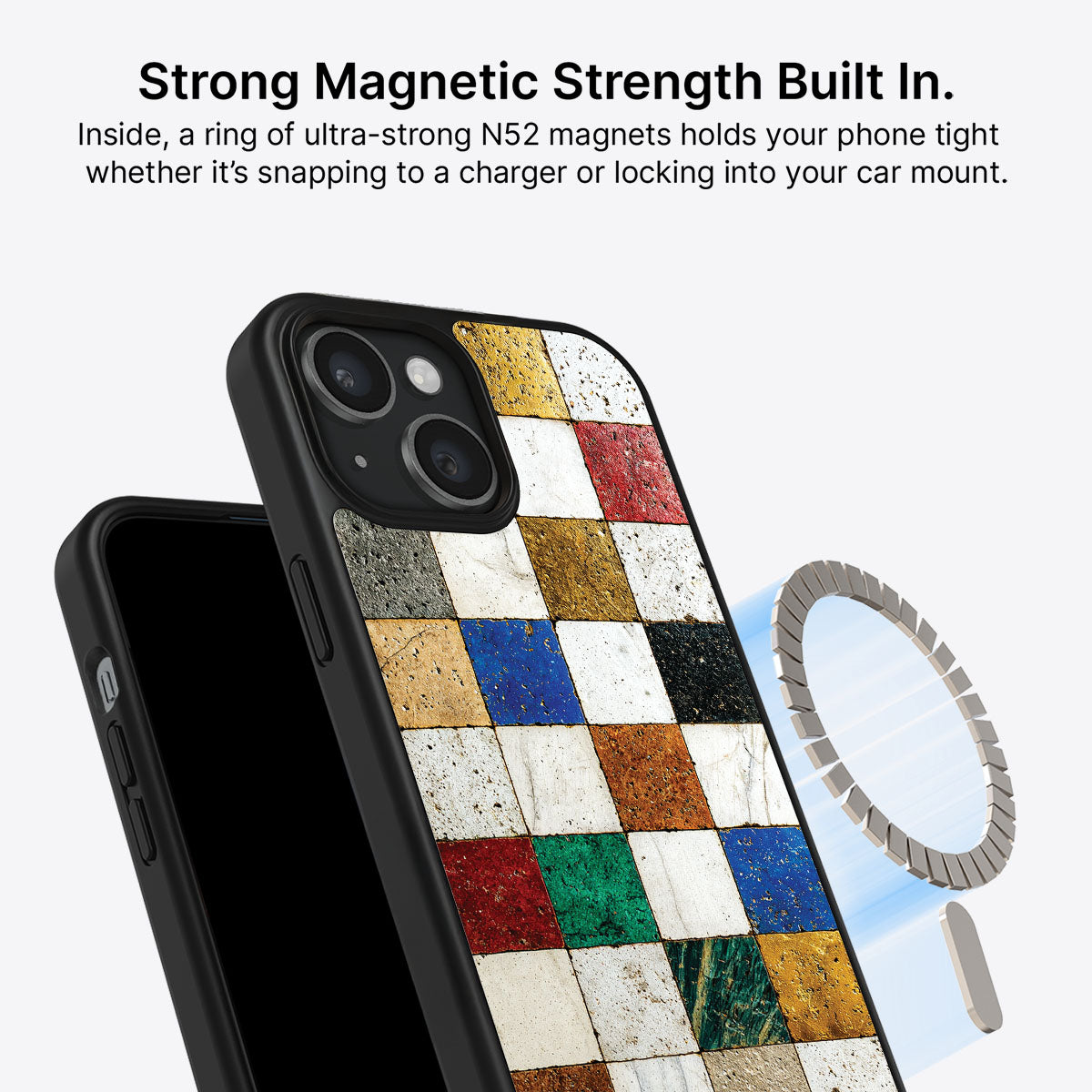 iPhone 15 MagSafe case – Heritage Mosaic design