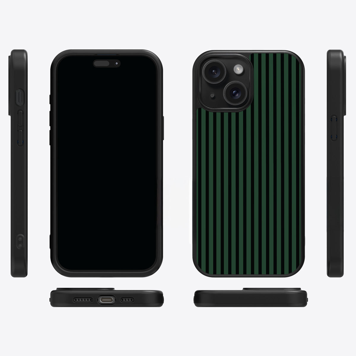Green Stripe iPhone 15 Case – Jungle Rule | MagSafe