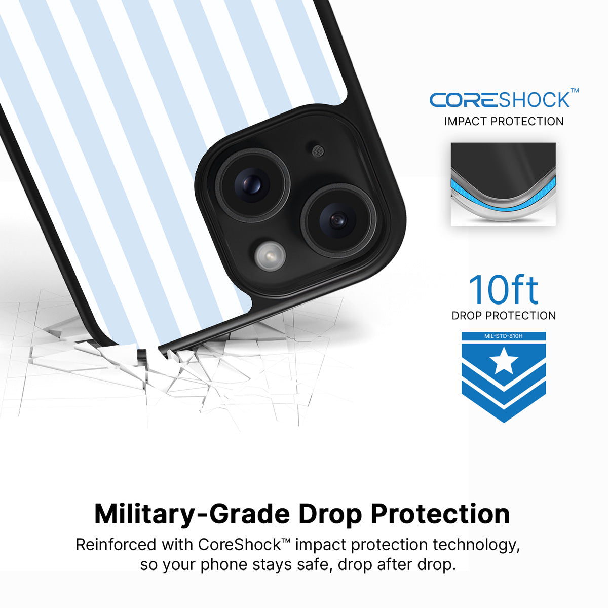 Riviera iPhone 15 case with drop protection