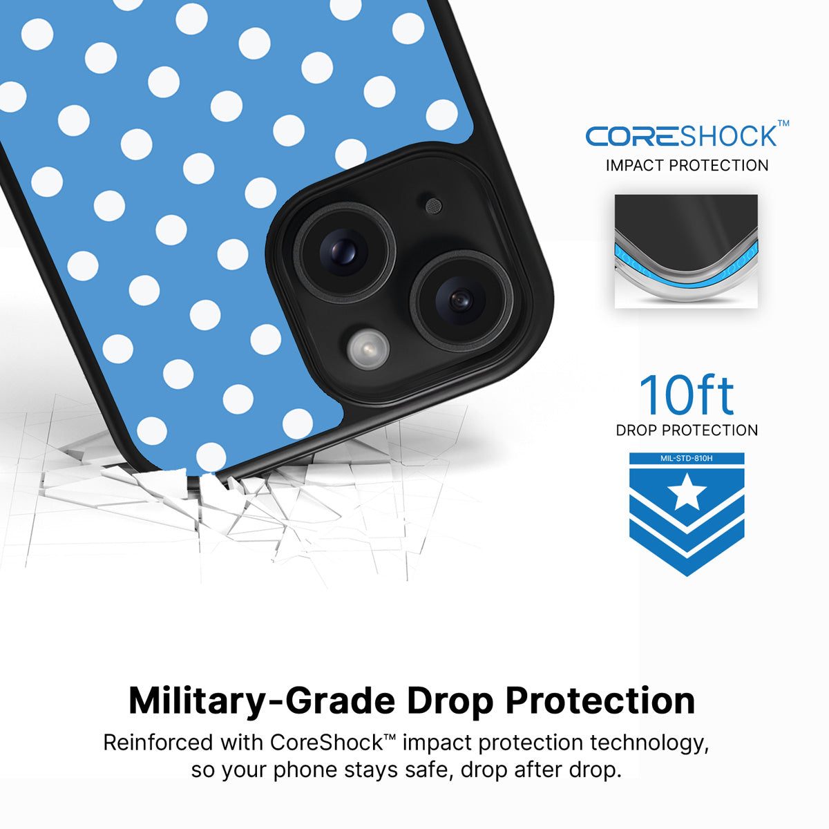 Summer Breeze iPhone 15 case with drop protection