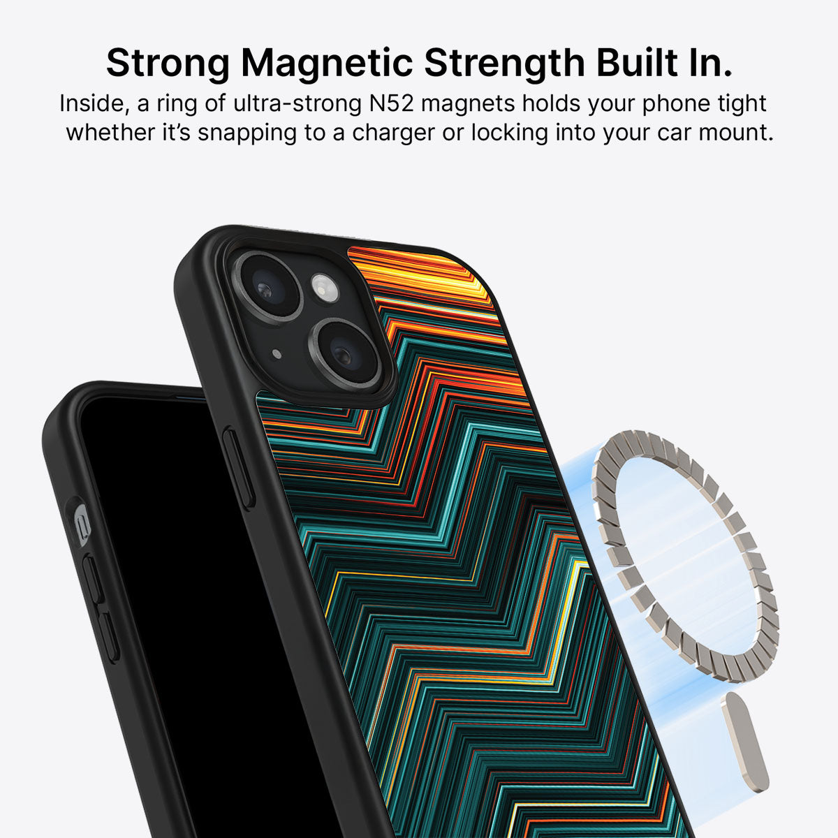 Techno Waves - iPhone 15 Case #case type_core (magsafe)