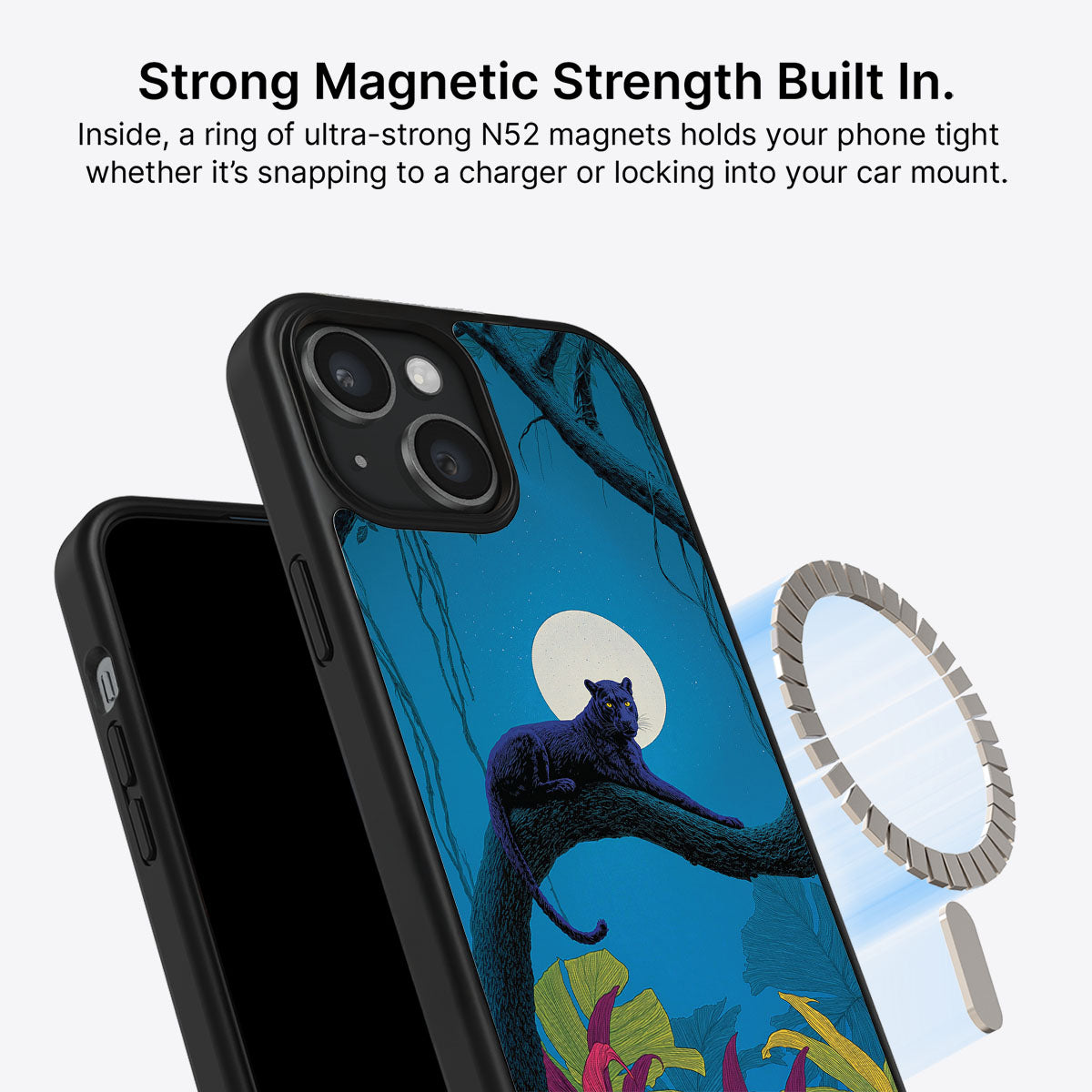 iPhone 15 Case with MagSafe – Tropic Panther