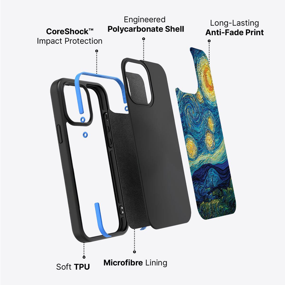 Astral Waves - iPhone 15 Plus Case #case type_core (non magsafe)