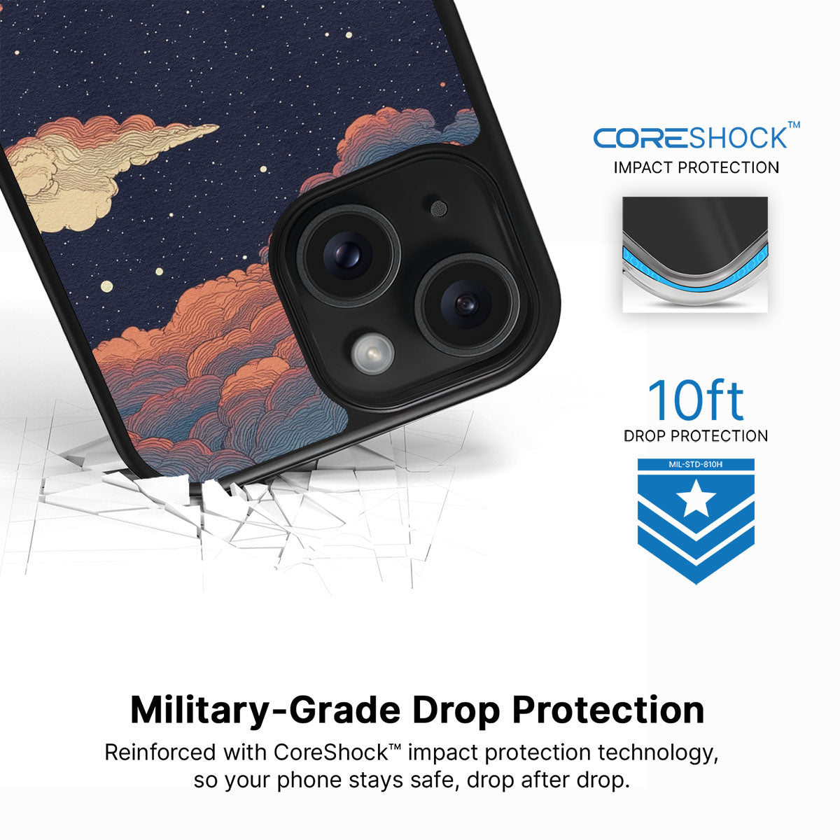 Blushed Moon - iPhone 15 Plus Case #case type_core (magsafe), #case type_core (non magsafe)