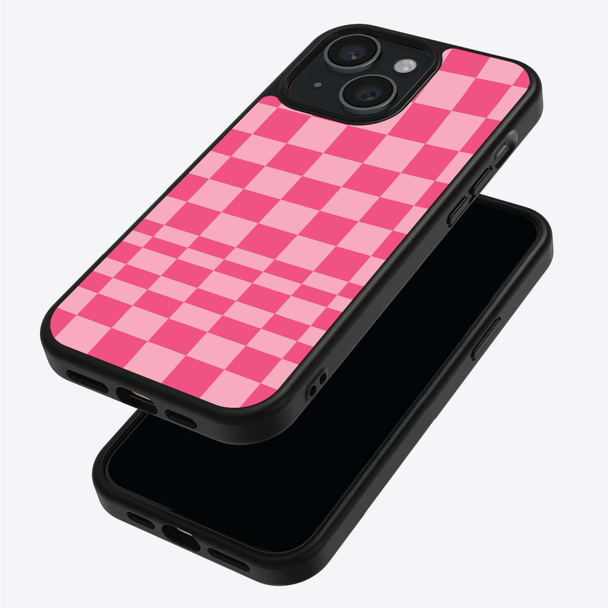 Candy Check iPhone 15 Plus case – back and side view