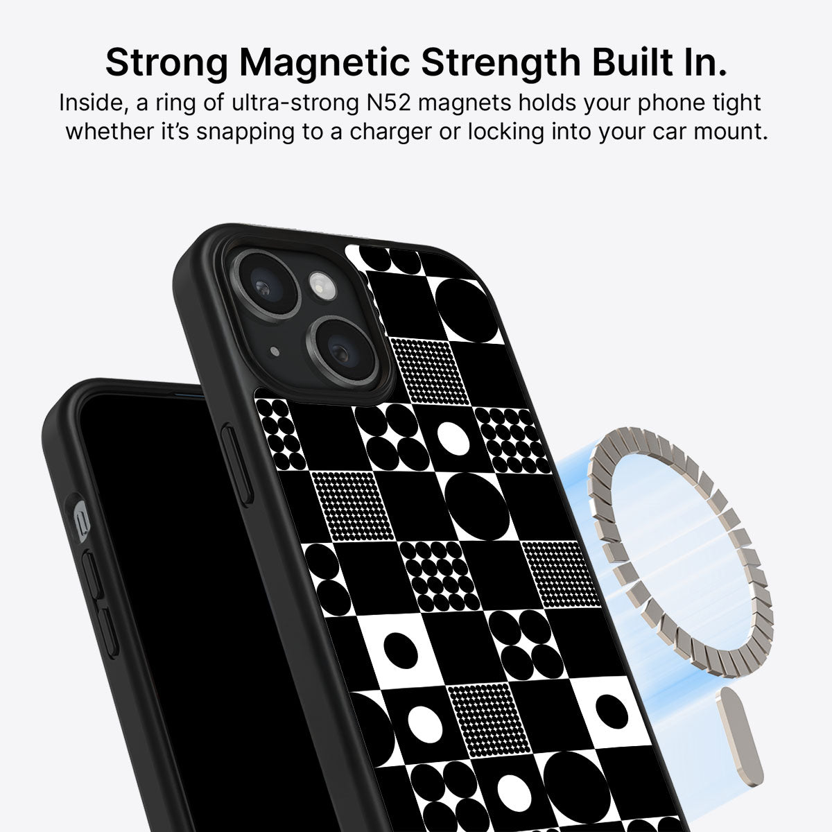 Grid and Orb - iPhone 15 Plus Case #case type_core (magsafe)