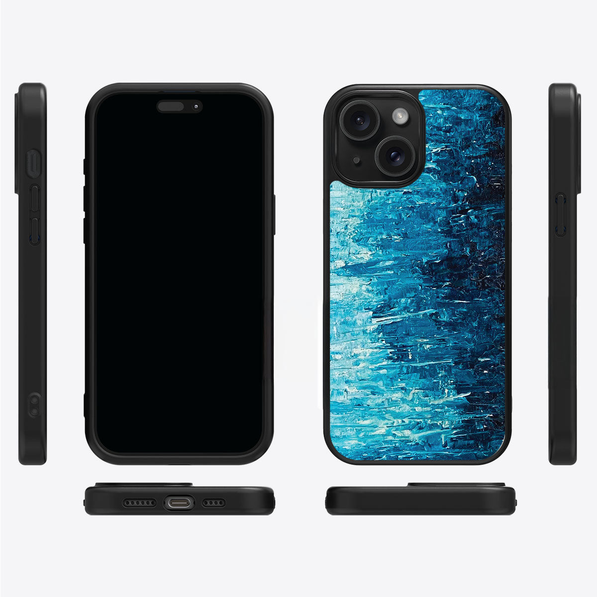 Indigo Impasto - iPhone 15 Plus Case