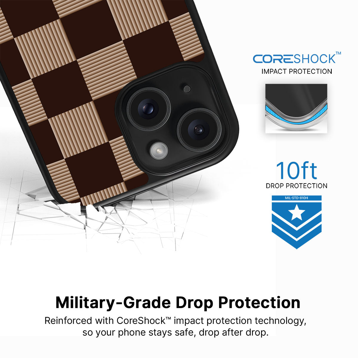 Latte Check - iPhone 15 Plus Case #case type_core (magsafe), #case type_core (non magsafe)