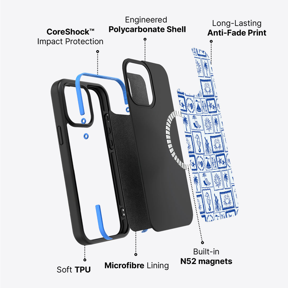 Seaside Sketches - iPhone 15 Plus Case
