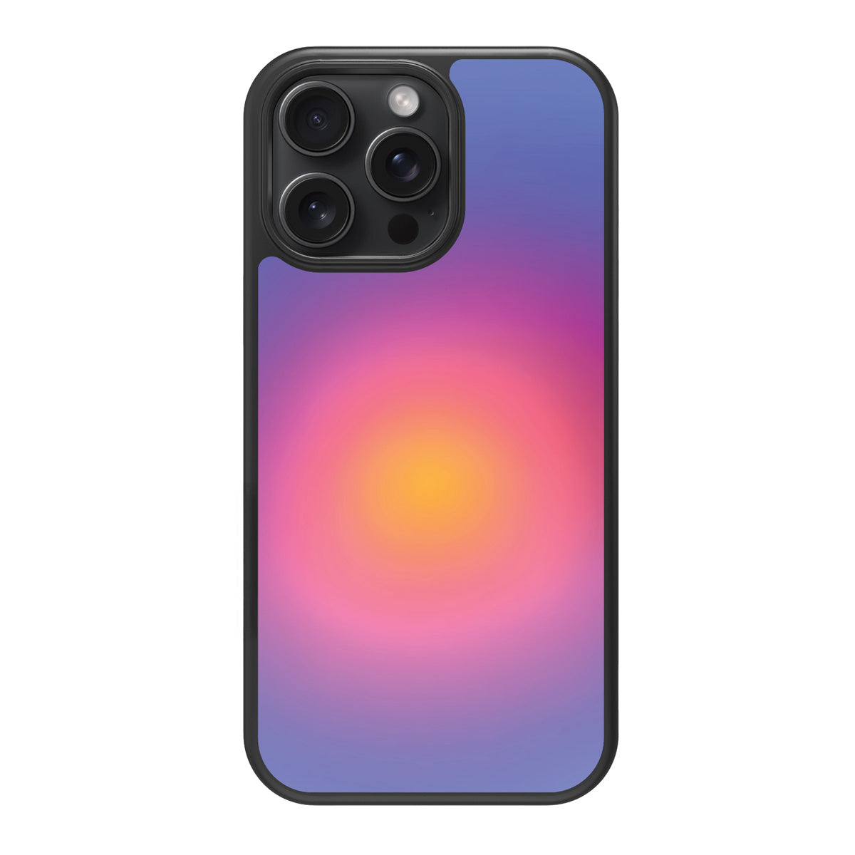 Aura Glow design back view – iPhone 15 Pro case