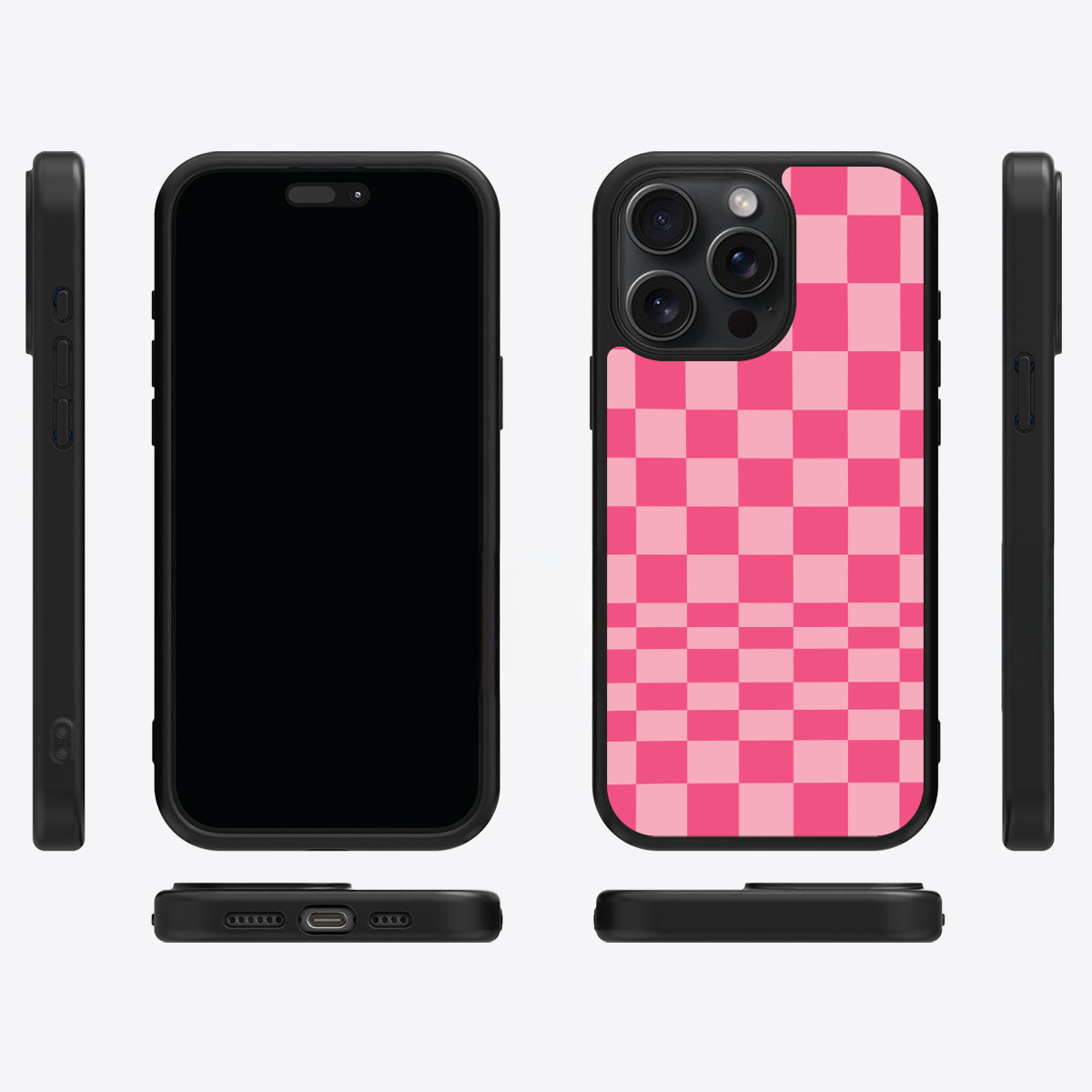Candy Check iPhone 15 Pro case cover – multi-angle view