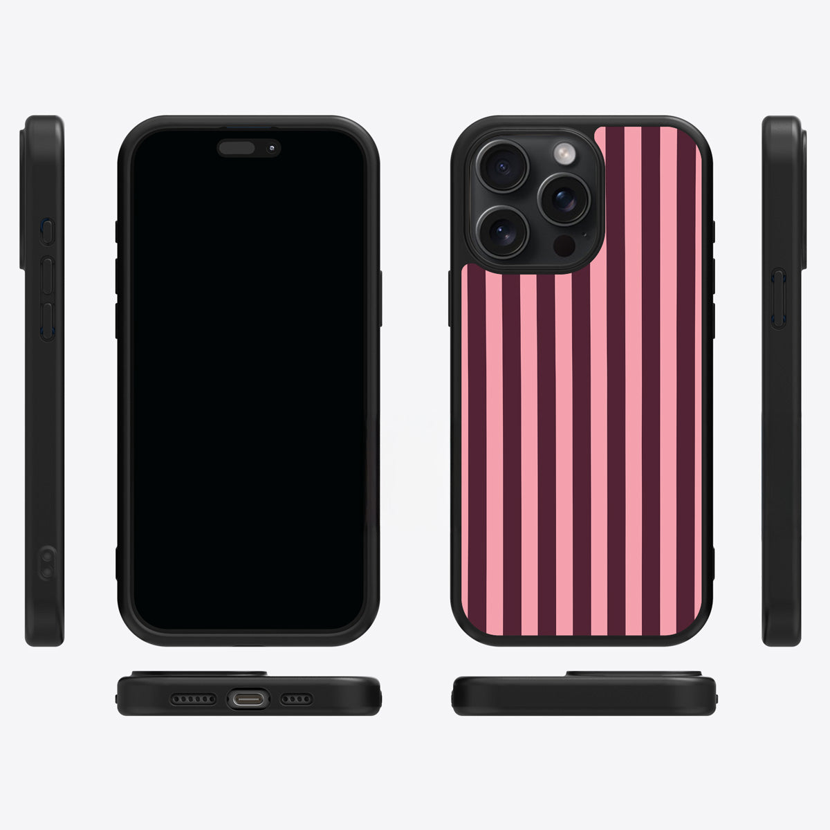 Candy Column iPhone 15 Pro case cover – multi-angle view