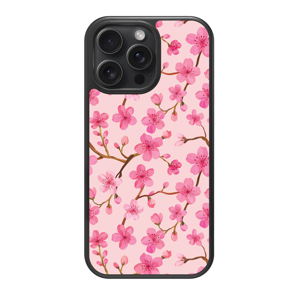 Cherry Blossom design back view – iPhone 15 Pro case