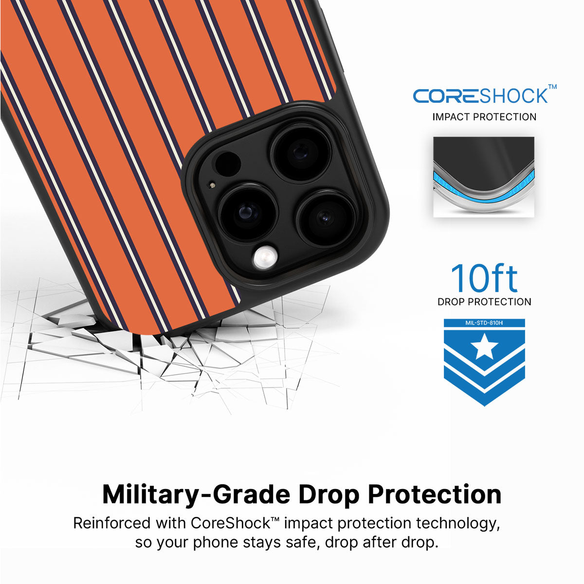 Flared Orange - iPhone 15 Pro Case #case type_core (magsafe), #case type_core (non magsafe)