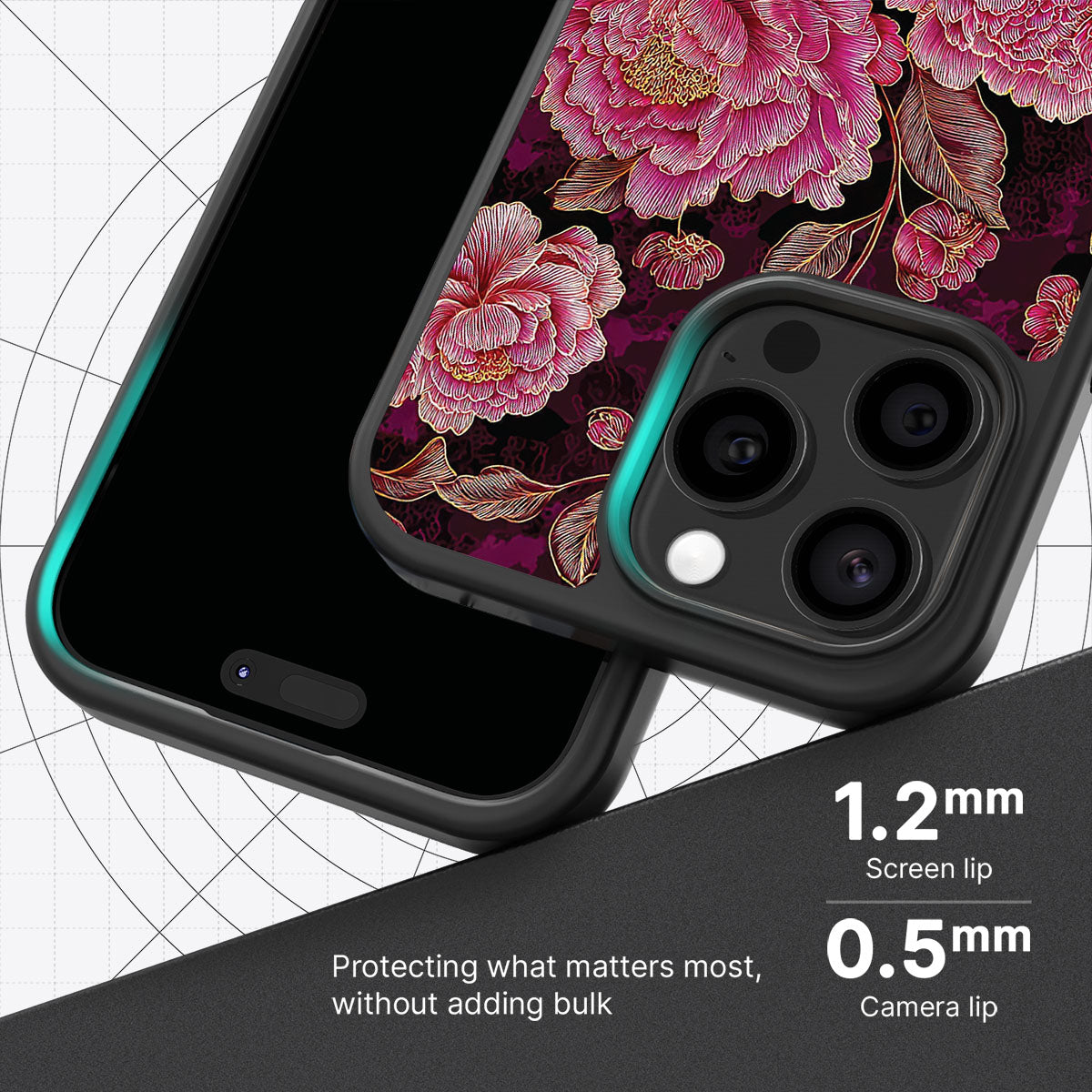 Floral Opulence slim iPhone 15 Pro phone case
