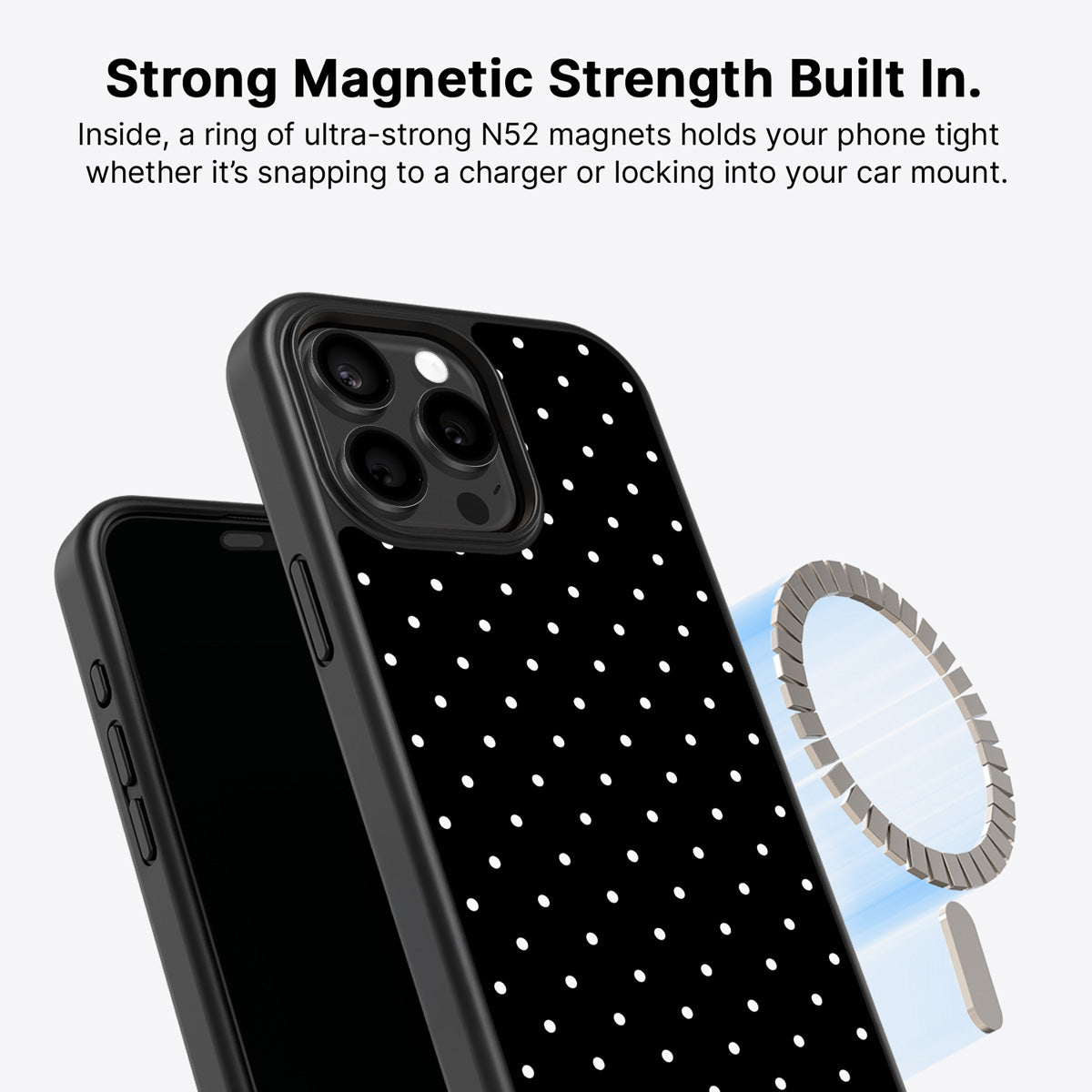 iPhone 15 Pro MagSafe case – Midnight Confetti design
