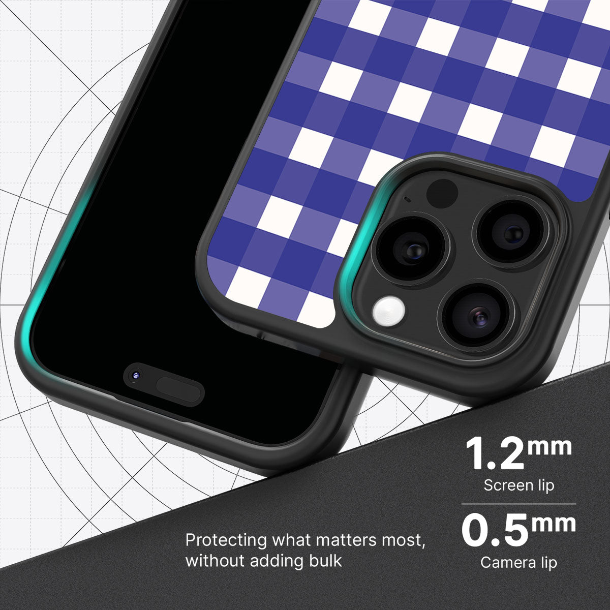 Nautical Grid - iPhone 15 Pro Case