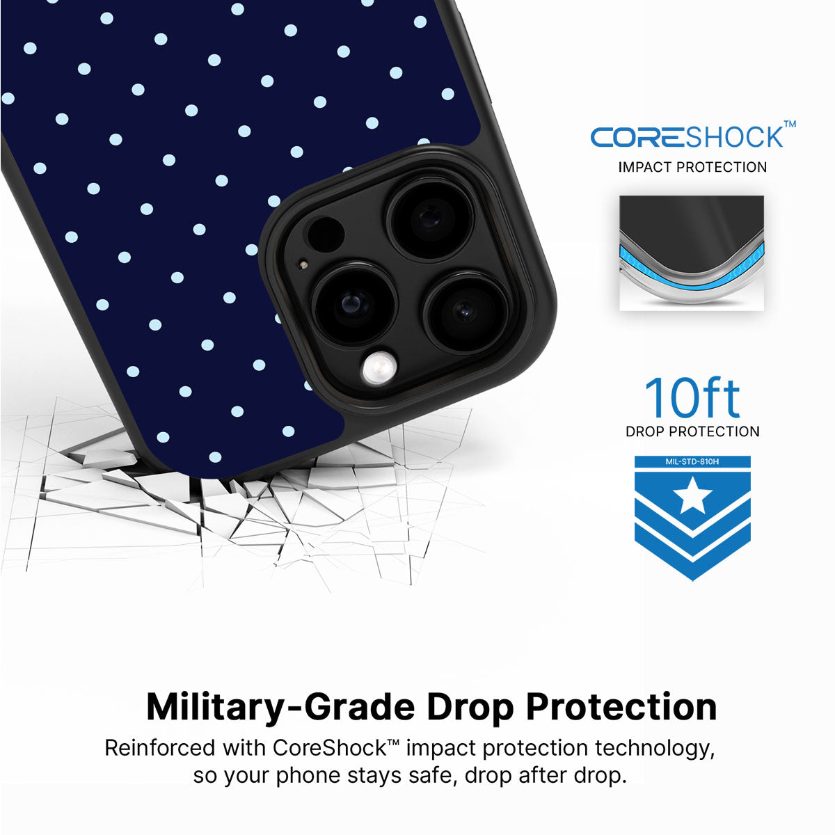 Navy Whisper - iPhone 15 Pro Case #case type_core (magsafe), #case type_core (non magsafe)